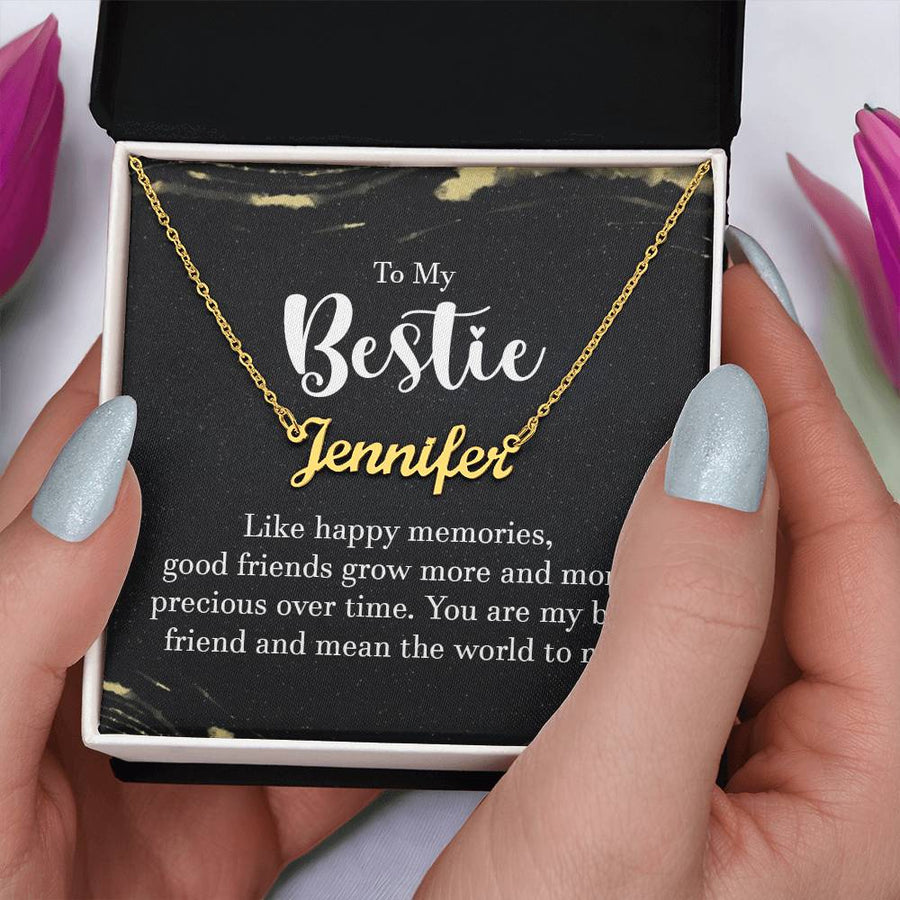 Personalized Name Necklace for Besties, Birthday Gift for Best Friend