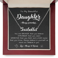 Load image into Gallery viewer, To My Daughter Necklace from Dad, Personalized Name Necklace for Daughter
