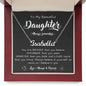To My Daughter Necklace from Dad, Personalized Name Necklace for Daughter