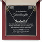 To My Granddaughter Name Necklace Silver, Custom Name Necklace for Granddaughter from Grandma