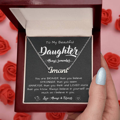 Load image into Gallery viewer, To My Daughter Necklace from Dad, Personalized Name Necklace for Daughter
