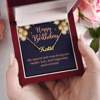 Load image into Gallery viewer, Custom Name Necklace, Birthday Gifts for Her, My Special Wish to Your Birthday
