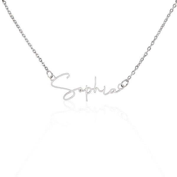 Customized Name Necklace, Signature Name Necklace for Women