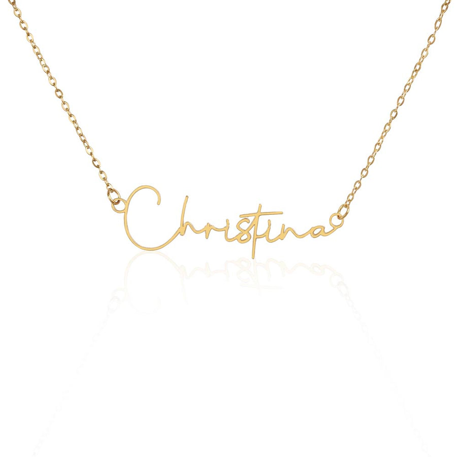 Customized Name Necklace, Signature Name Necklace for Women