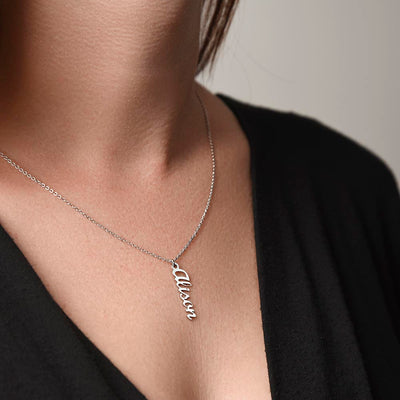 Load image into Gallery viewer, Customized Name Necklace, Vertical Name Necklace
