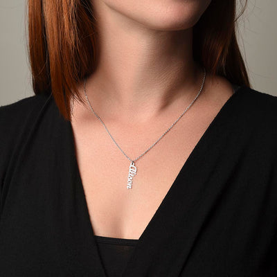 Load image into Gallery viewer, Customized Name Necklace, Vertical Name Necklace
