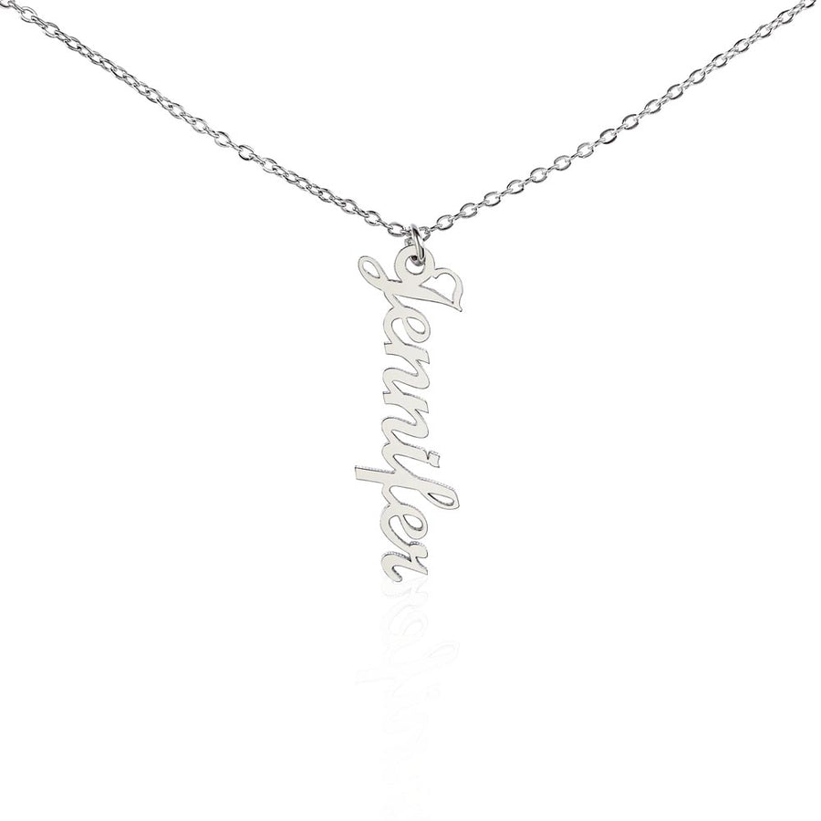 Customized Name Necklace, Vertical Name Necklace