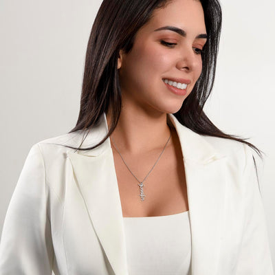 Load image into Gallery viewer, Customized Name Necklace, Vertical Name Necklace
