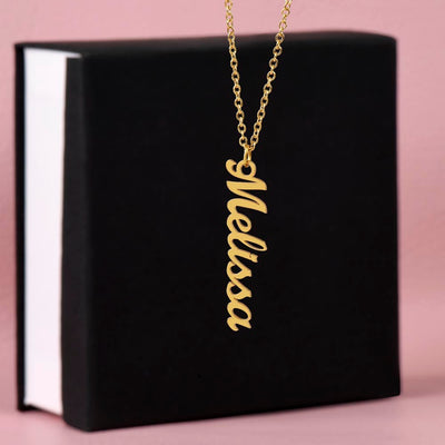 Load image into Gallery viewer, Customized Name Necklace, Vertical Name Necklace

