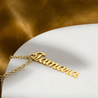 Load image into Gallery viewer, Customized Name Necklace, Vertical Name Necklace
