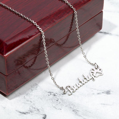 Load image into Gallery viewer, Customized Name Necklace, Paw Print Name Necklace for Dog and Cat Lovers
