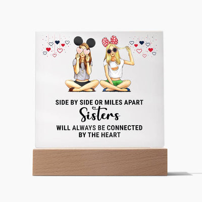 Load image into Gallery viewer, Unique Birthday Gifts for Sister, Sisters Will Always Be Connected by the Heart
