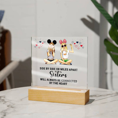 Load image into Gallery viewer, Unique Birthday Gifts for Sister, Sisters Will Always Be Connected by the Heart
