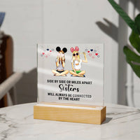 Load image into Gallery viewer, Unique Birthday Gifts for Sister, Sisters Will Always Be Connected by the Heart
