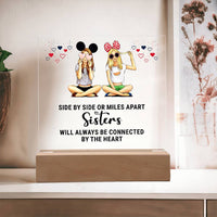 Load image into Gallery viewer, Unique Birthday Gifts for Sister, Sisters Will Always Be Connected by the Heart
