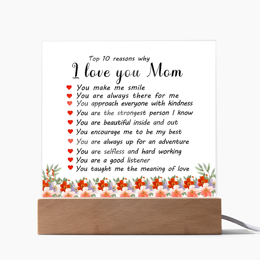 Mother's Day Gifts from Daughter and Son, Top 10 Reasons Why I Love You Mom