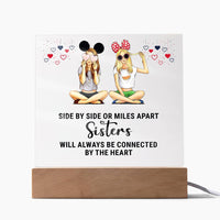 Load image into Gallery viewer, Unique Birthday Gifts for Sister, Sisters Will Always Be Connected by the Heart
