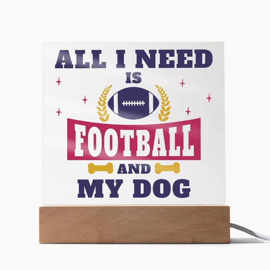 Unique Gift for Football Lovers, Birthday Gifts for Dog Lovers, Night Light Gift for Her