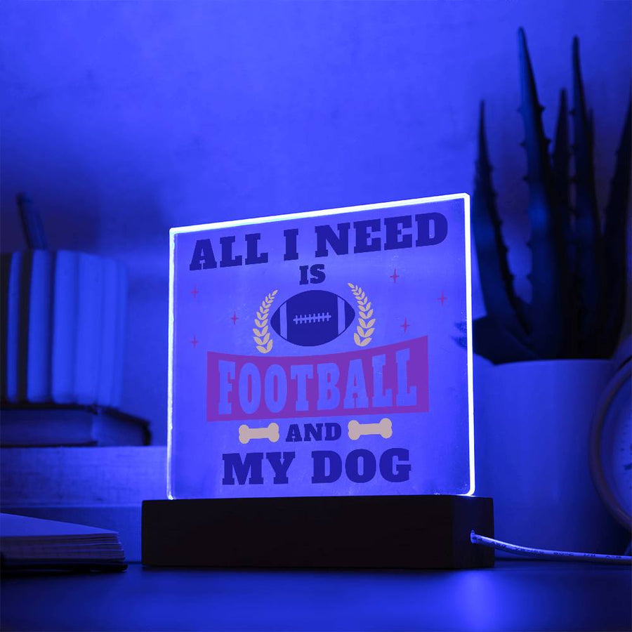 Unique Gift for Football Lovers, Birthday Gifts for Dog Lovers, Night Light Gift for Her