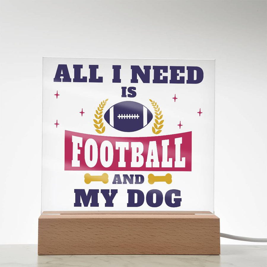 Unique Gift for Football Lovers, Birthday Gifts for Dog Lovers, Night Light Gift for Her