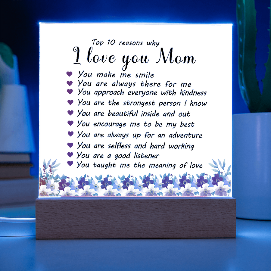 Mother's Day Gifts from Daughter and Son, Top 10 Reasons Why I Love You Mom