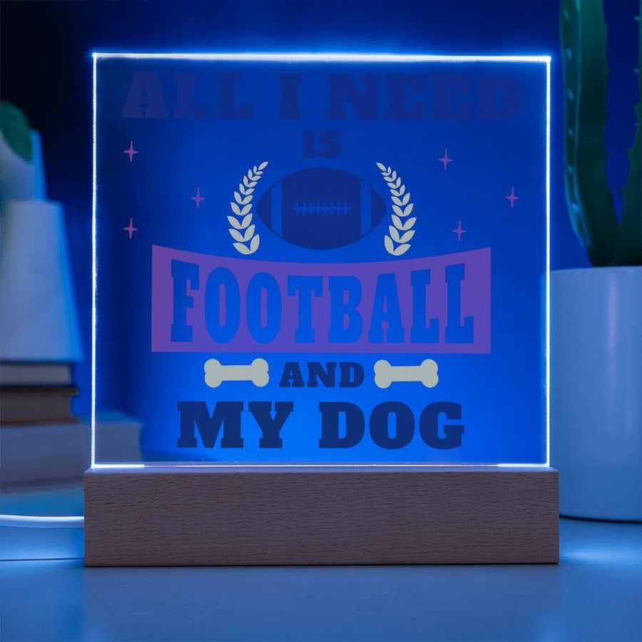 Unique Gift for Football Lovers, Birthday Gifts for Dog Lovers, Night Light Gift for Her