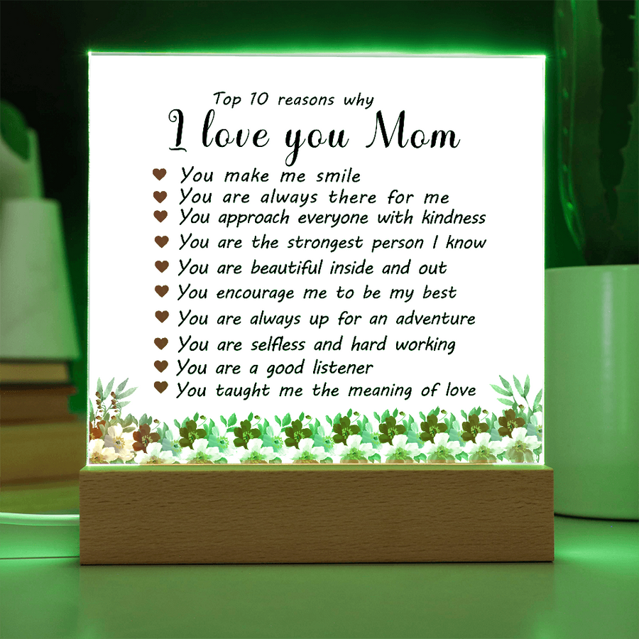 Mother's Day Gifts from Daughter and Son, Top 10 Reasons Why I Love You Mom