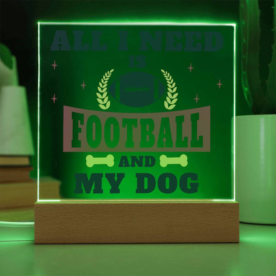 Unique Gift for Football Lovers, Birthday Gifts for Dog Lovers, Night Light Gift for Her