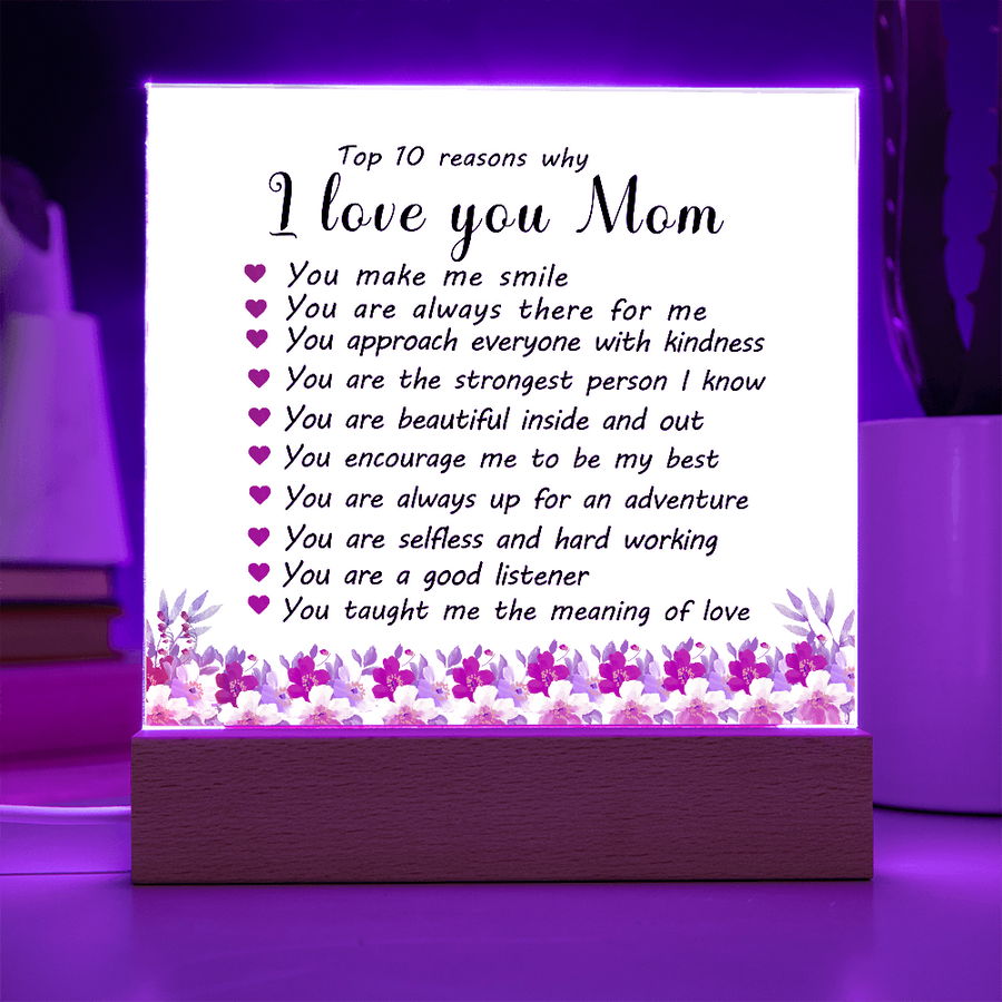 Mother's Day Gifts from Daughter and Son, Top 10 Reasons Why I Love You Mom