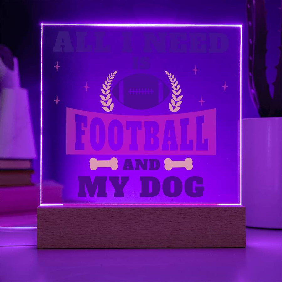 Unique Gift for Football Lovers, Birthday Gifts for Dog Lovers, Night Light Gift for Her