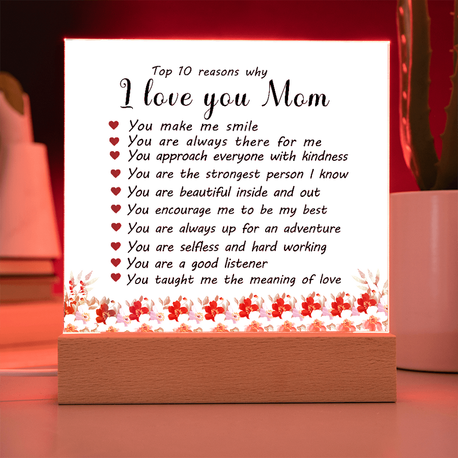 Mother's Day Gifts from Daughter and Son, Top 10 Reasons Why I Love You Mom