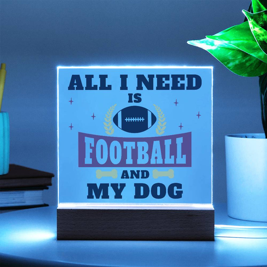 Unique Gift for Football Lovers, Birthday Gifts for Dog Lovers, Night Light Gift for Her