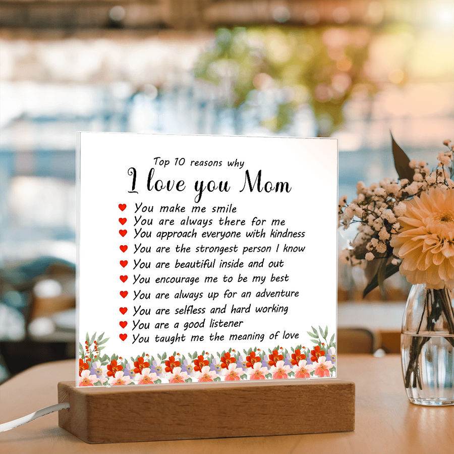 Mother's Day Gifts from Daughter and Son, Top 10 Reasons Why I Love You Mom