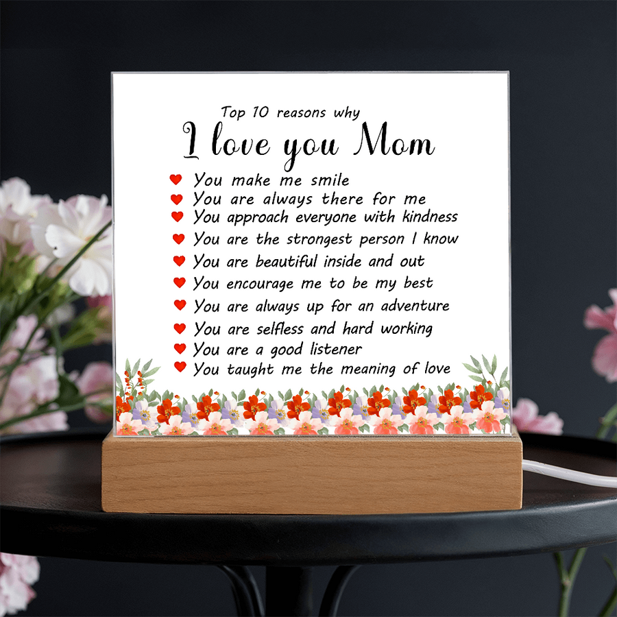 Mother's Day Gifts from Daughter and Son, Top 10 Reasons Why I Love You Mom