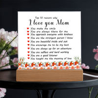 Load image into Gallery viewer, Mother&#39;s Day Gifts from Daughter and Son, Top 10 Reasons Why I Love You Mom
