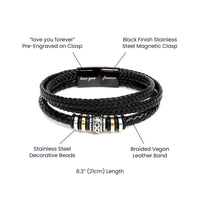 Load image into Gallery viewer, To My Brother Love You Forever Bracelet - Brave, Strong and Never Alone
