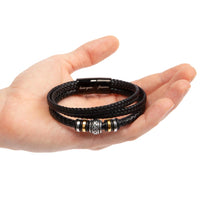 Load image into Gallery viewer, Gift for Son – Braided Leather Bracelet with Love You Forever Message, Infinity Symbol
