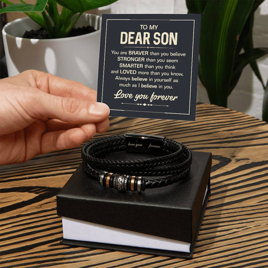 To My Son Bracelet Always Remember from Mom and Dad, Birthday Bracelet for Son from Mother
