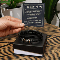 Load image into Gallery viewer, To My Son Bracelet Always Remember, Birthday Motivation Bracelet for Son from Mom
