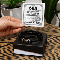Load image into Gallery viewer, To My Son Bracelet Gifts from Mom, The Proudest Moment for Me Is Telling Others You Are My Son
