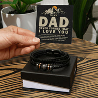 Load image into Gallery viewer, To My Dad Bracelet Gift – Never Forget I Love You, Birthday Gift from Son or Daughter to Father
