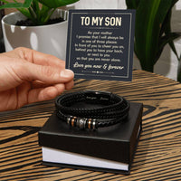 Load image into Gallery viewer, To My Son Bracelet Always Remember, Unique Birthday Gift for Son from Mother
