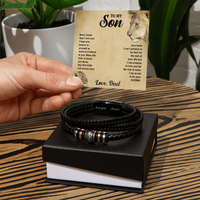 Load image into Gallery viewer, To My Son Bracelet from Mom, Son Gift from Dad, Christmas Graduation Birthday Gifts for Sons
