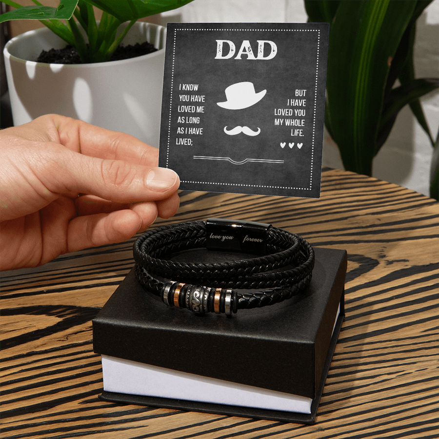 Fathers Day Bracelet for Dad from Daughter, Birthday Bracelet for Dad from Son