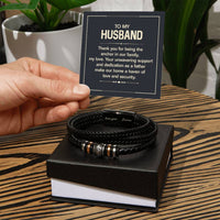 Load image into Gallery viewer, To My Husband Bracelet from Wife, Thank You for Being the Anchor in Our Family
