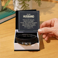 Load image into Gallery viewer, To My Husband Bracelet from Wife, Thank You for Being the Anchor in Our Family
