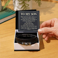 Load image into Gallery viewer, To My Son Bracelet Always Remember, Birthday Motivation Bracelet for Son from Mom
