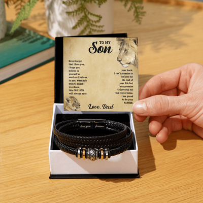 Load image into Gallery viewer, To My Son Bracelet from Mom, Son Gift from Dad, Christmas Graduation Birthday Gifts for Sons
