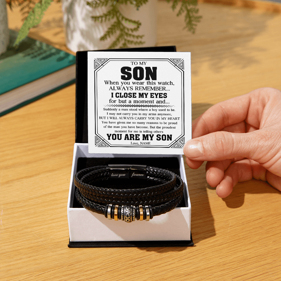 To My Son Bracelet Gifts from Mom, The Proudest Moment for Me Is Telling Others You Are My Son
