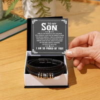 Load image into Gallery viewer, To My Son Bracelet Always Remember, I Wish You the Strength to Face Challenges with Confidence
